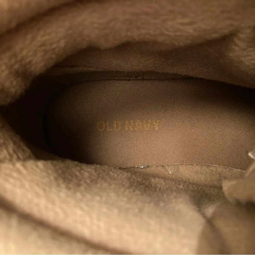 Old Navy Tan Winter Lace-Up Boots